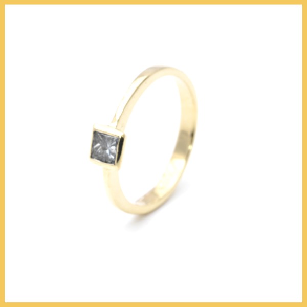 Ring | 585/000 Gelbgold | Diamant | Salt & Pepper