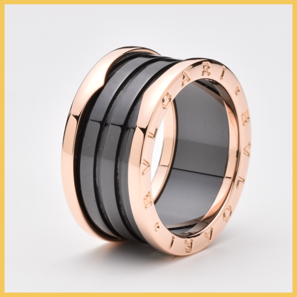 Ring | 750/000 Gold | Bulgari 4 Band B.Zero1 Keramik