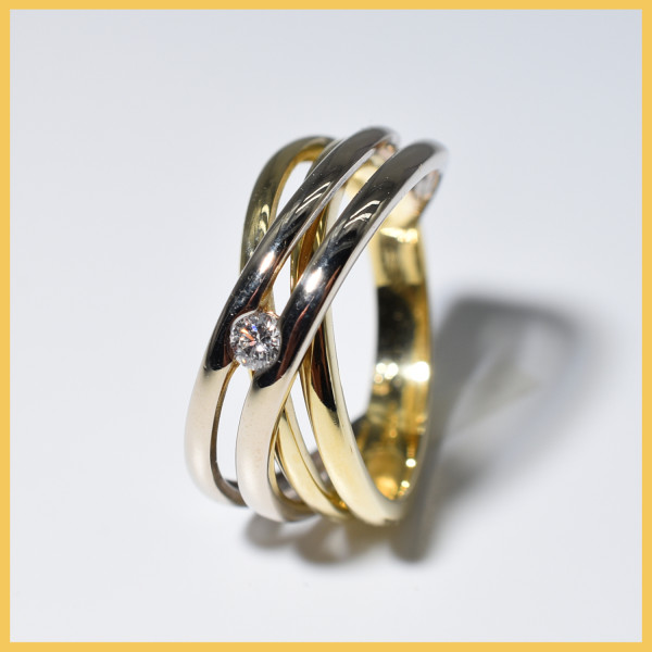 Ring | 585/000 Gold | Bicolor | Brillant