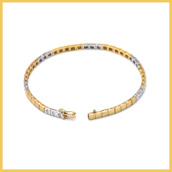 Armband | 750/000 Gold | Brillanten | Bicolor