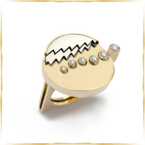 Ring | 750/000 Gold | Brillanten | Handarbeit