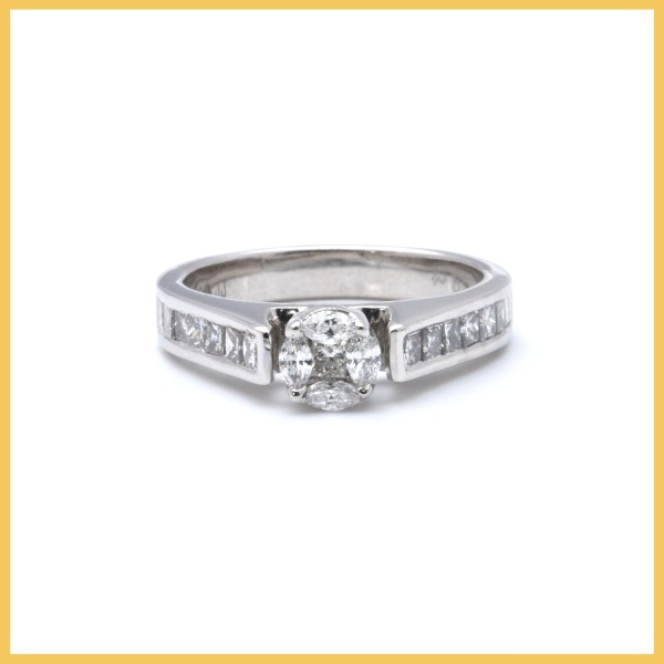 Ring | 585/000 Weißgold | Diamanten