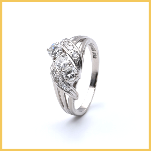 Ring | 585/000 Weißold | Diamanten | Brillanten