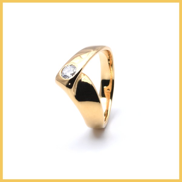 Solitär Ring | 750/000 Gold | ca. 0,3 ct. Brillant