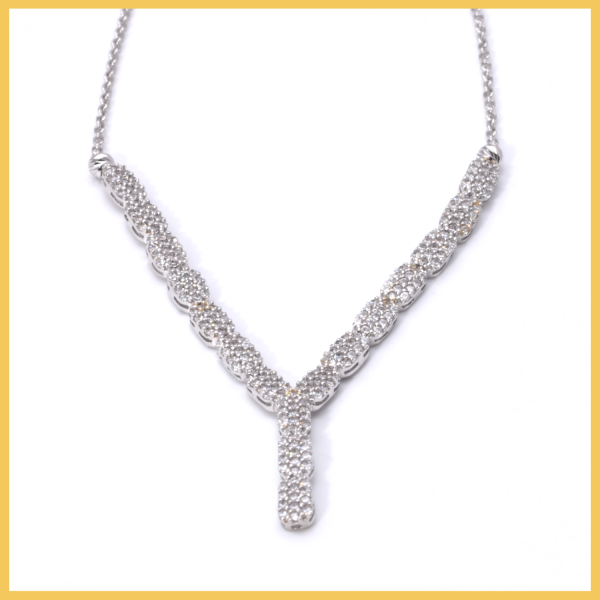 Y-Collier mit Zirkonia