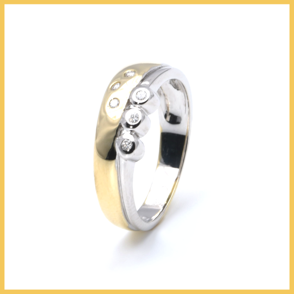 Ring | 585/000 Gold | Bicolor | Diamanten