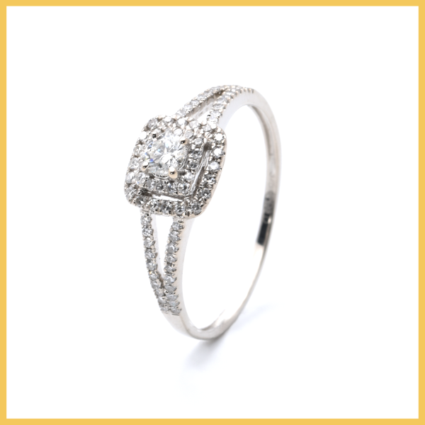 Ring | 375/000 Weißgold | Diamanten | Brillant