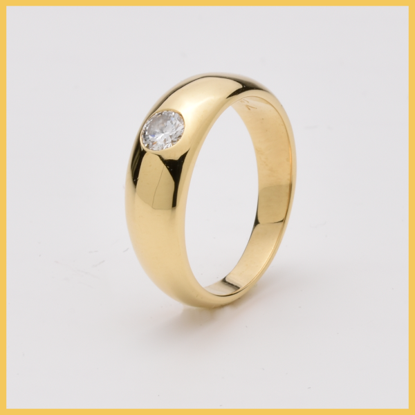 Ring | 750/000 Gelbgold | Brillant | Solitär