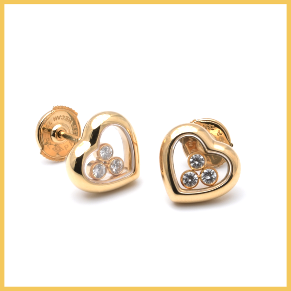 Ohrstecker | 750/000 Gelbgold | Brillanten | Chopard | Happy Diamonds Icons Heart