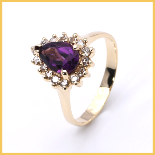 Ring mit Amethyst und Brillant