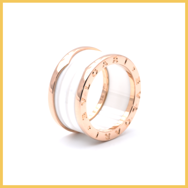 Ring | 750/000 Rosegold | Bulgari | B.Zero1 | 4 Band | Keramik