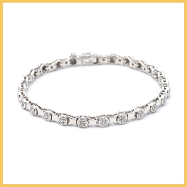 Armband | 585/000 Weißgold | Diamanten