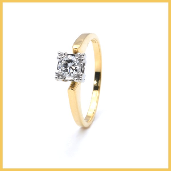 Ring | 750/000 Gold | Brillant | Solitär