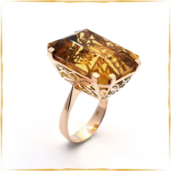 Ring | 750/000 Rosegold | Citrin