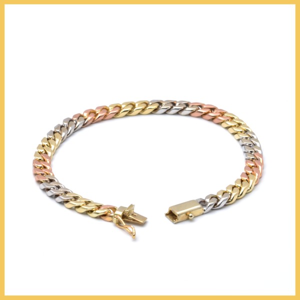 Panzerarmband | 585/000 Gold | Tricolor