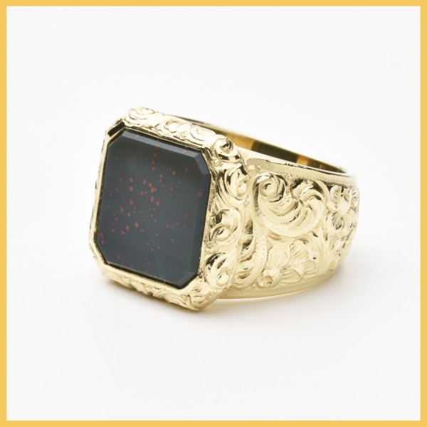 Ring | 750/000 Gelbgold | Heliotrop