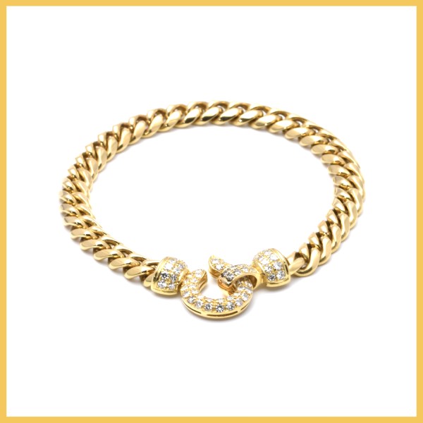 Armband mit Diamanten | 750/000 Gelbgold