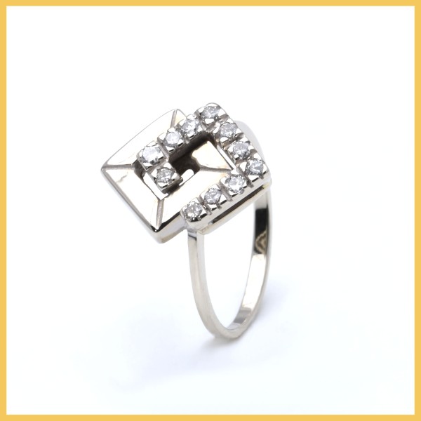 Ring | 585/000 Weißgold | Diamanten
