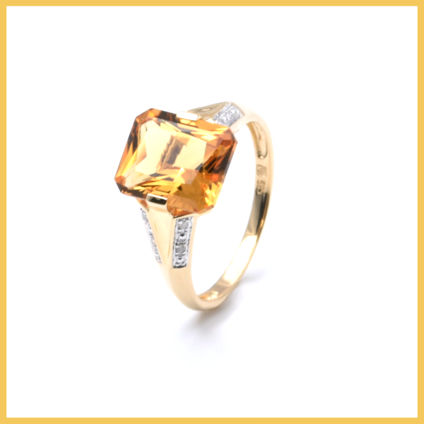Ring | 585/000 Gelbgold | Diamanten | Turmalin